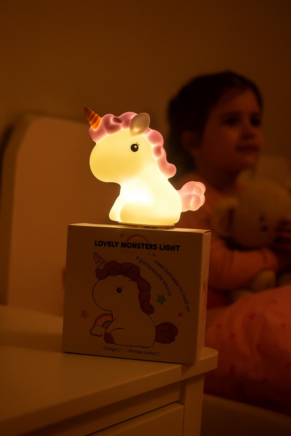 چراغ خواب سیلیکونی طرح یونیکورن — تصویر ۲