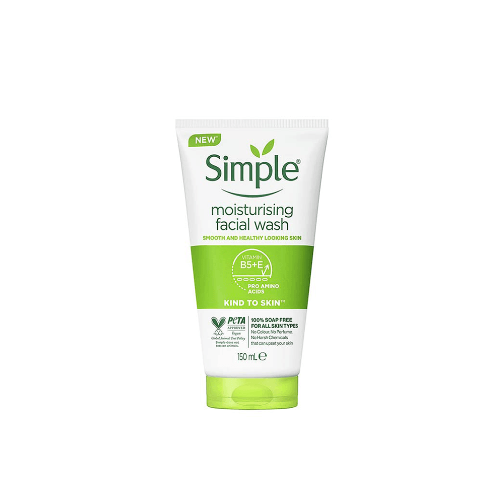 ژل شستشوی پوست خشک و حساس سیمپل مدل Moisturizing Facial Wash