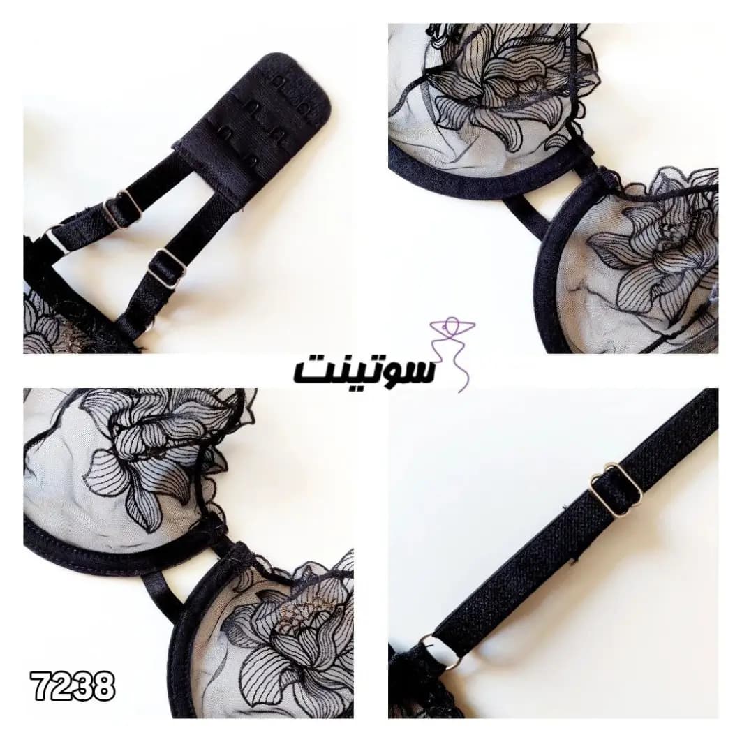 ست لباس زیر توری گلدار میسا 7238 — تصویر ۶
