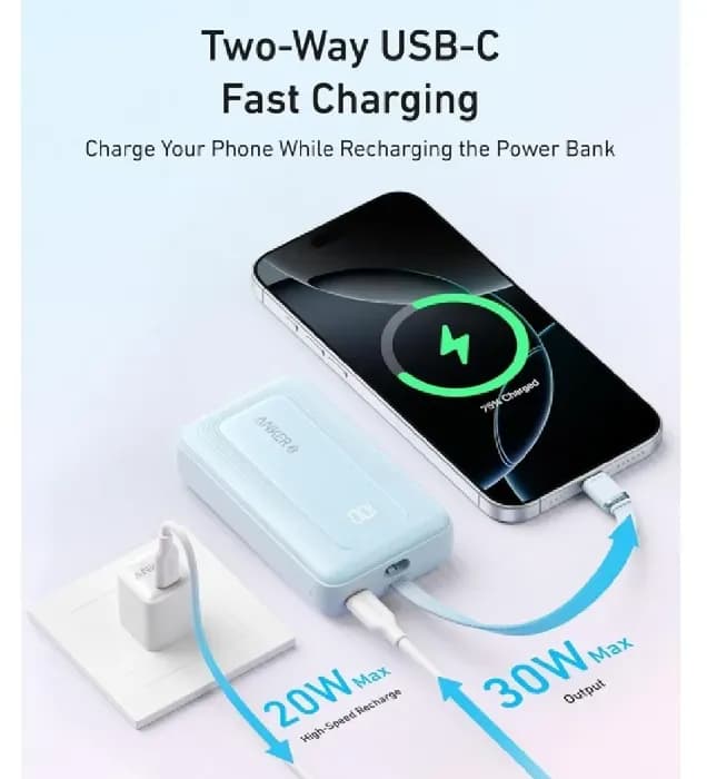 پاوربانک 30W انکر مدل A1688 ظرفیت 10000 میلی آمپر ساعت — تصویر ۵