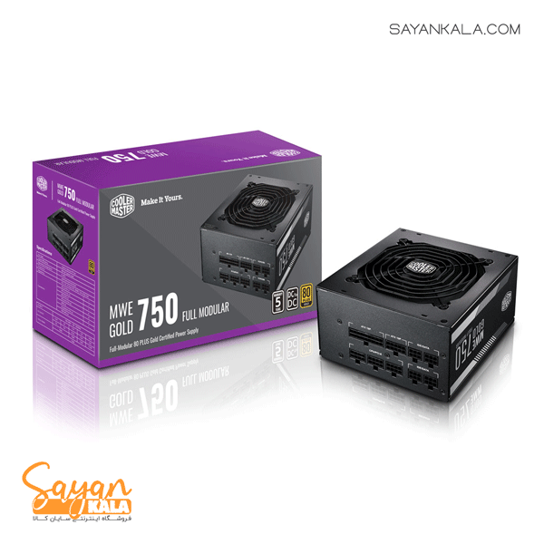 منبع تغذیه کولر مستر مدل POWER COOLER MASTER MWE GOLD 750W FULL MODULAR