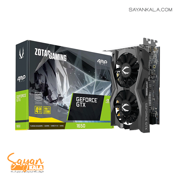 کارت گرافیک زوتک مدل GRAPHICS CARD ZOTAC GEFORCE GTX 1650 AMP 4GB DDR6