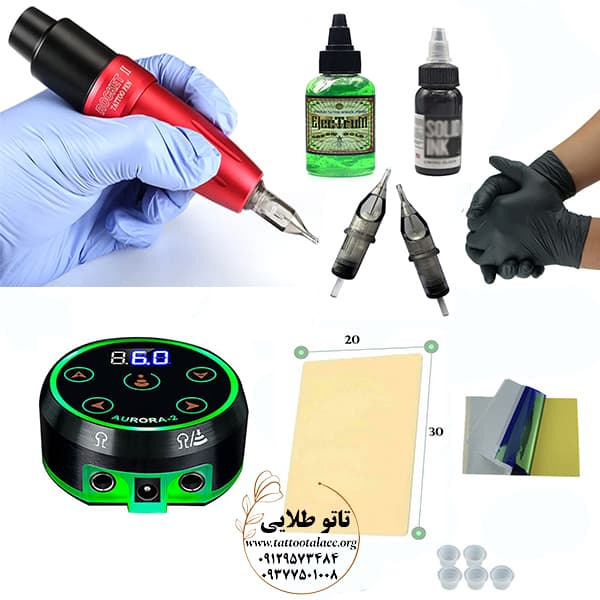 پک کامل دستگاه تاتو بدن پن راکت 2 تخفیفی با کارت گارانتی کد T420 — تصویر ۴