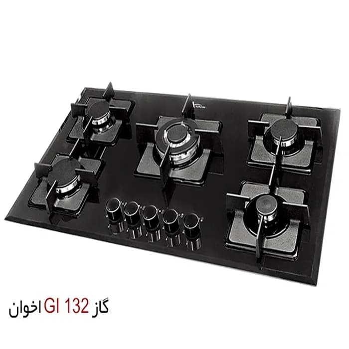 اجاق گاز صفحه ای شیشه ای اخوان مدل GI-132 — تصویر ۳