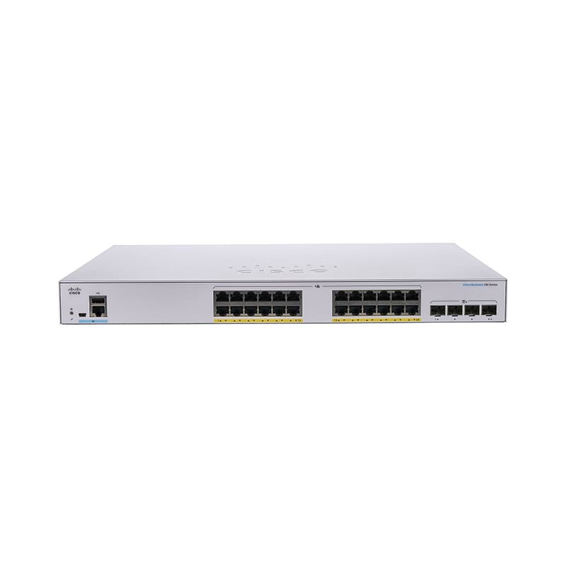سوییچ شبکه 24 پورت PoE سیسکو CBS350-24P-4X در بازار شبکه