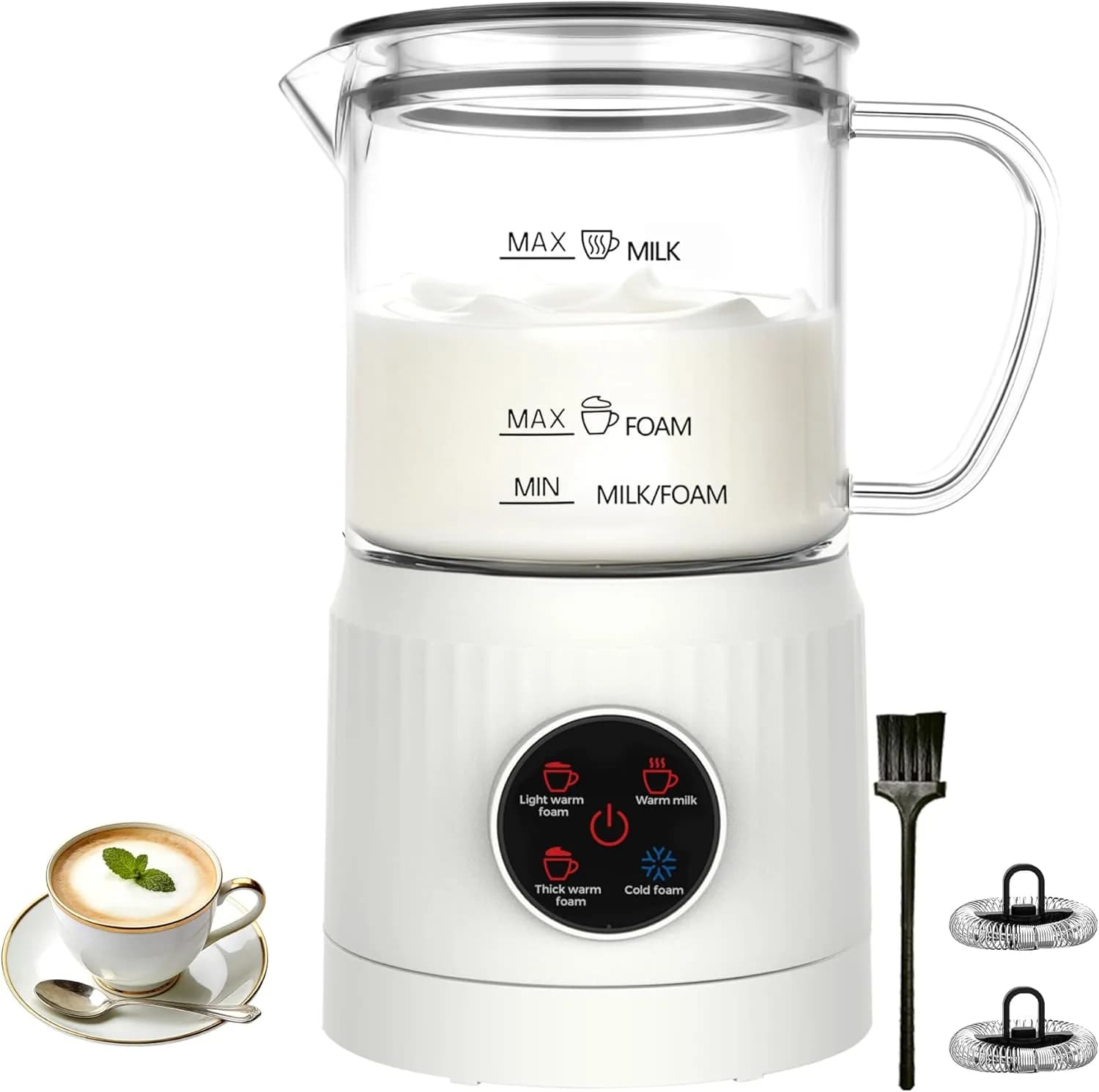 فوم ساز شیر 4 کاره Milk Frother مدل SHMF002 | صفحه لمسی LED و پوشش سرامیکی
