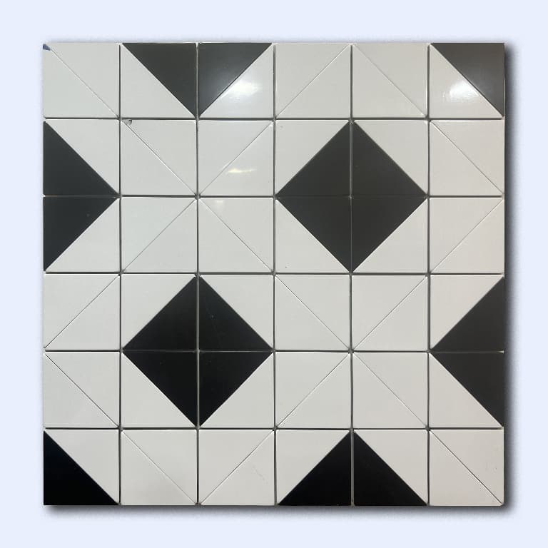 کاشی بین کابینتی پشت چسبی سفید مشکی 30 سانتی کد 16273