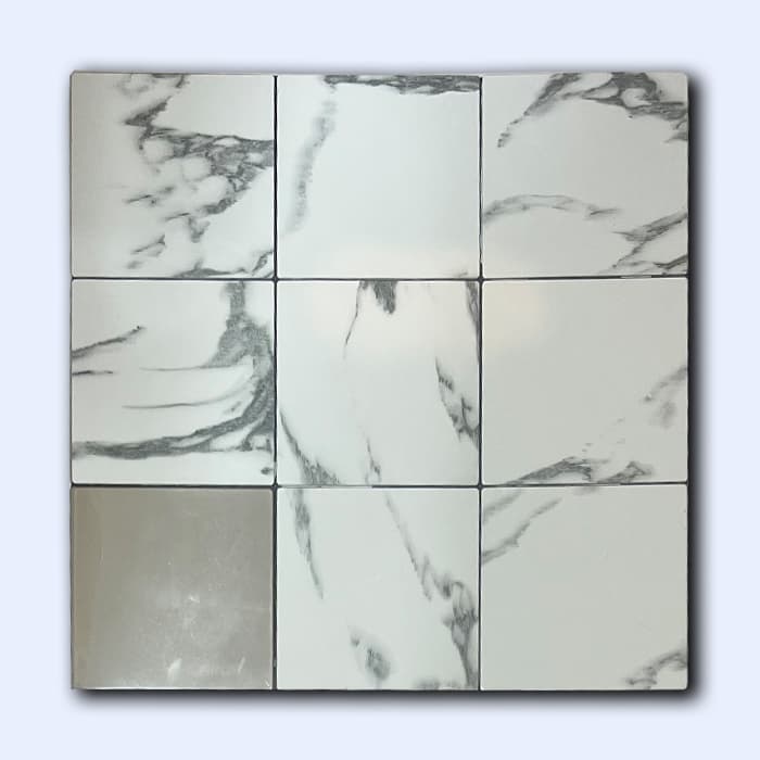 کاشی بین کابینتی پشت چسبی سفید نقره ای 30 سانتی کد 16270