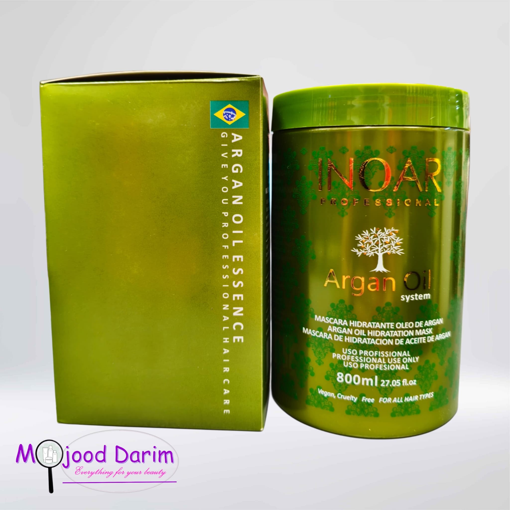 ماسک مو اینوار آرگان ۸۰۰ میل | INOAR Argan Oil Hair Mask — تصویر ۴