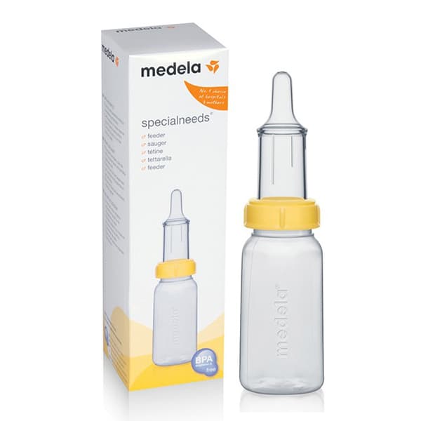 شیشه شیر با سر پستانک مخصوص مدلا HABERMAN FEEDER MEDELA — تصویر ۵