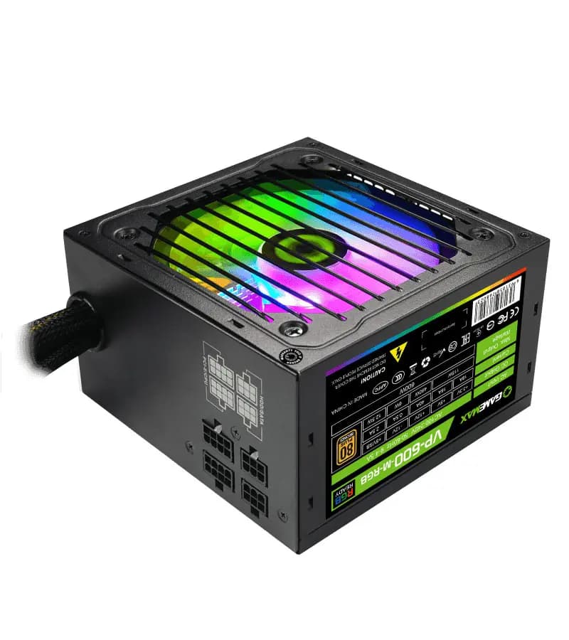 پاور 600 وات گیم‌مکس VP600 RGB-M Bronze Semi Modular — تصویر ۲