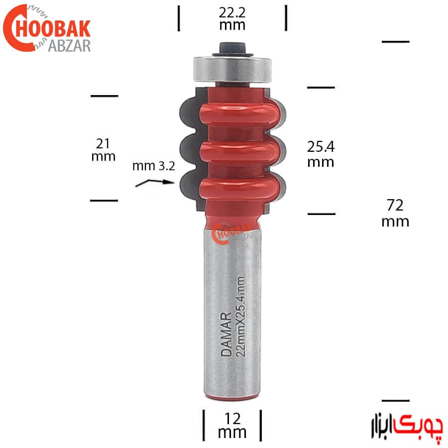 ست تیغ اتصال انگشتی دامار کد DM852224A-B — تصویر ۴