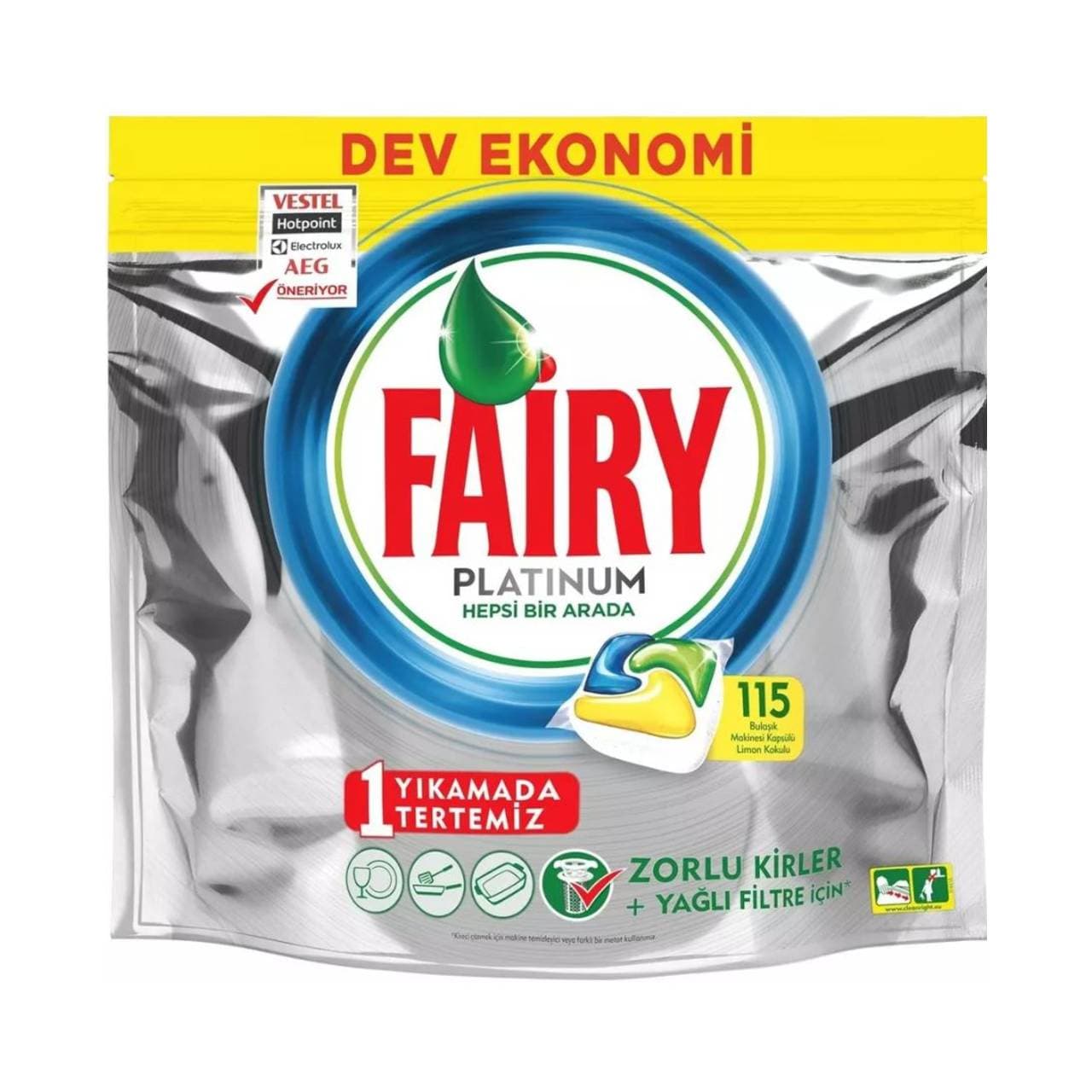 قرص ماشین ظرفشویی فیری پلاتینیوم 115 عددی Fairy
