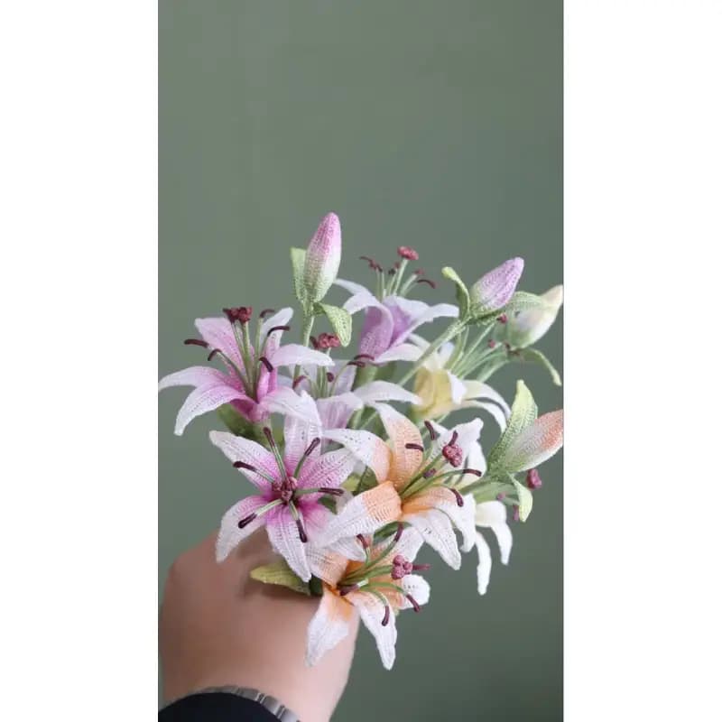 شاخه گل گلدانی لیلیوم کد8878 — تصویر ۸