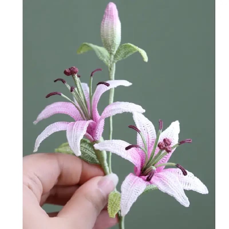 شاخه گل گلدانی لیلیوم کد8878 — تصویر ۵