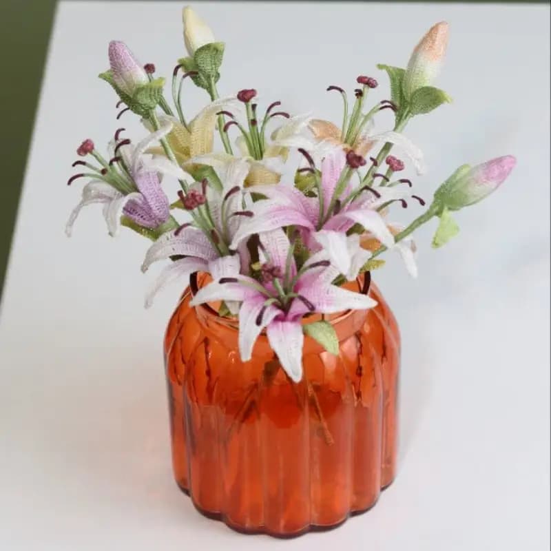 شاخه گل گلدانی لیلیوم کد8878 — تصویر ۲
