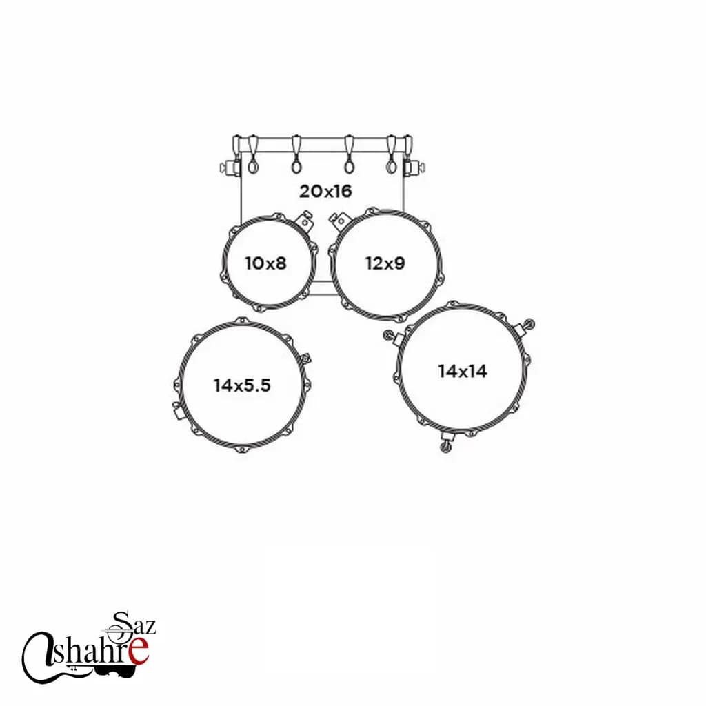 درام ست GM-AR504 MAPEX SHELL — تصویر ۶