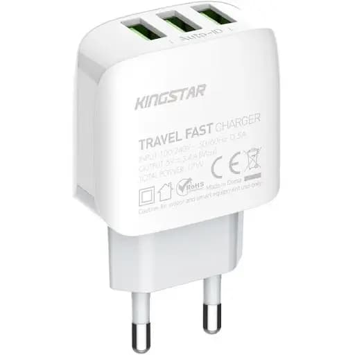 شارژر کینگ استار KINGSTAR-KW163 A/سفید — تصویر ۴