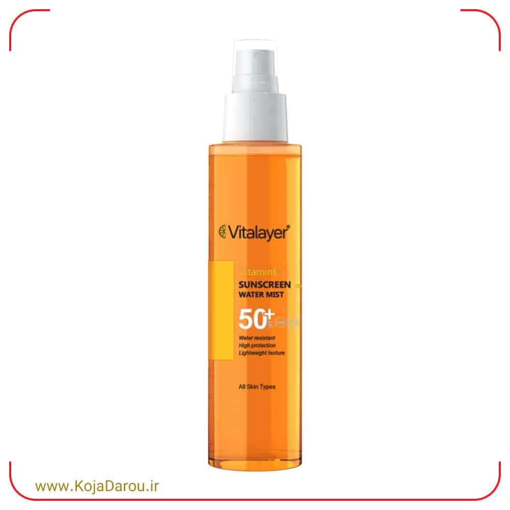 اسپری ضدآفتاب +SPF50 ویتامین سی ویتالیر 150 میلی‌لیتر Vitalayer — تصویر ۶