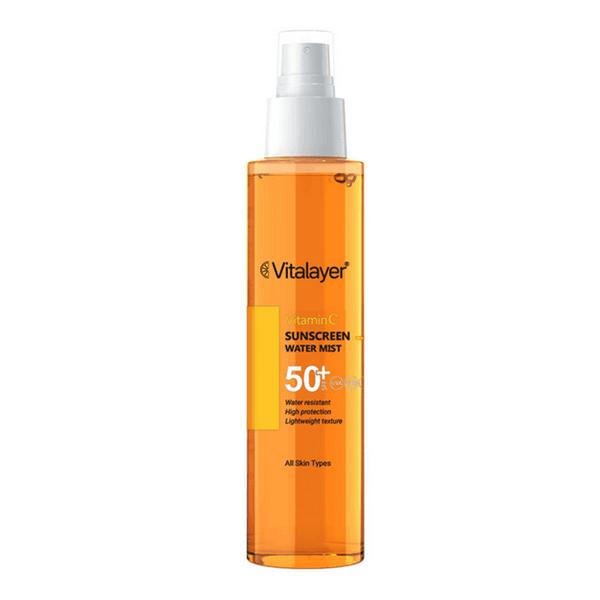 اسپری ضدآفتاب +SPF50 ویتامین سی ویتالیر 150 میلی‌لیتر Vitalayer
