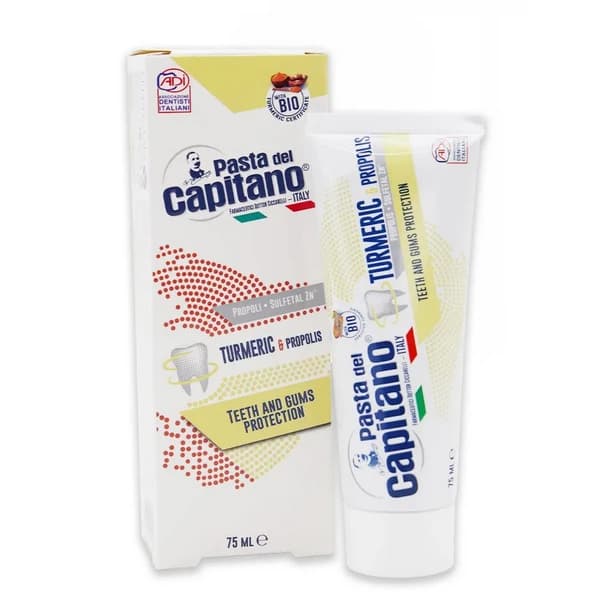 خمیر دندان زردچوبه پاستا دل کاپیتانو 75 میلی‌لیتر Capitano