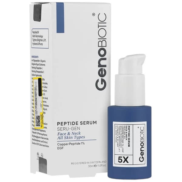 سرم پپتایدی سرو ژن مناسب انواع پوست ژنوبایوتیک 30 میلی لیتر GenoBiotic — تصویر ۳