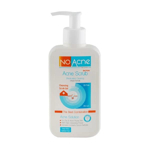ژل اسکراب لایه بردار پوست چرب و جوشدار نو آکنه 235 میلی‌لیتر‌ No Acne