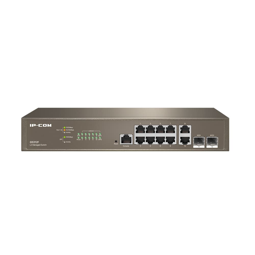 سوئیچ 10 پورت مدیریتی آی پی کام مدل IP-COM G5312F