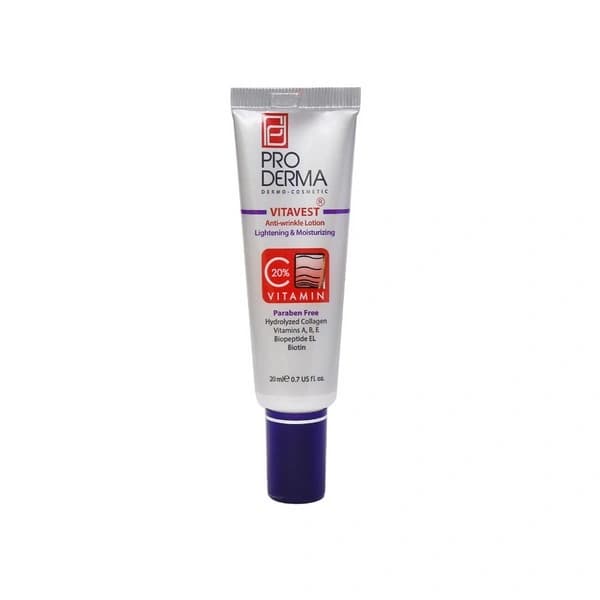لوسیون ضدچروک پوست حاوی ویتامین ث ویتاوست پرودرما 20 میلی‌لیتر Pro Derma — تصویر ۲