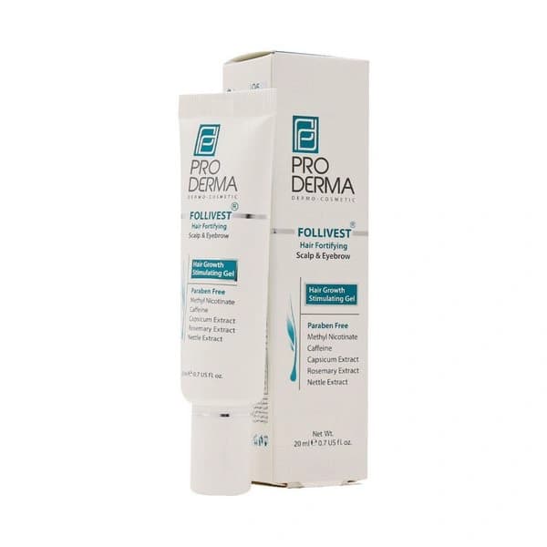 ژل تقویت‌کننده موی سر و ابرو پرودرما 20 میلی‌لیتر Pro Derma