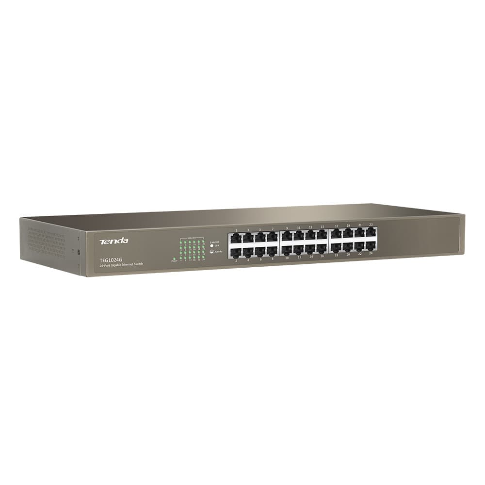 سوییچ 24 پورت غیر مدیریتی رکمونت تندا مدل Tenda TEG1024G
