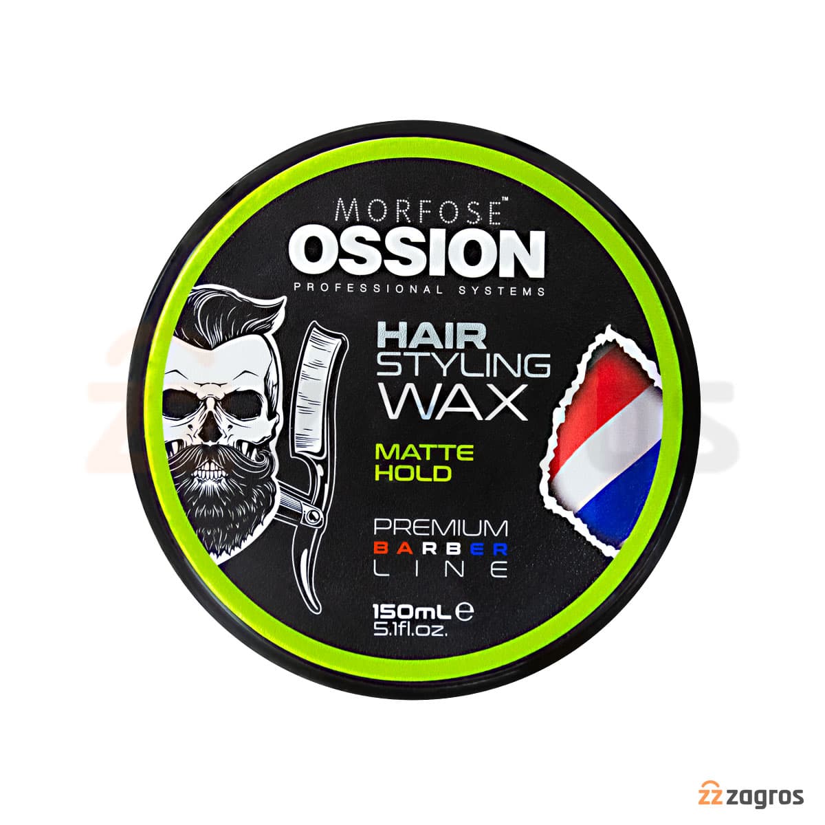 واکس موی مورفوس Ossion مدل Matte Hold سری Barber Line حجم 150 میل — تصویر ۴