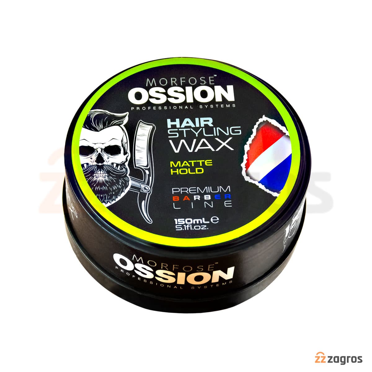 واکس موی مورفوس Ossion مدل Matte Hold سری Barber Line حجم 150 میل — تصویر ۶