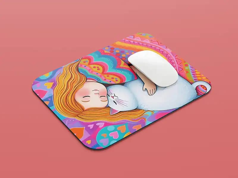 پد ماوس دختر و گربه (طرح2)