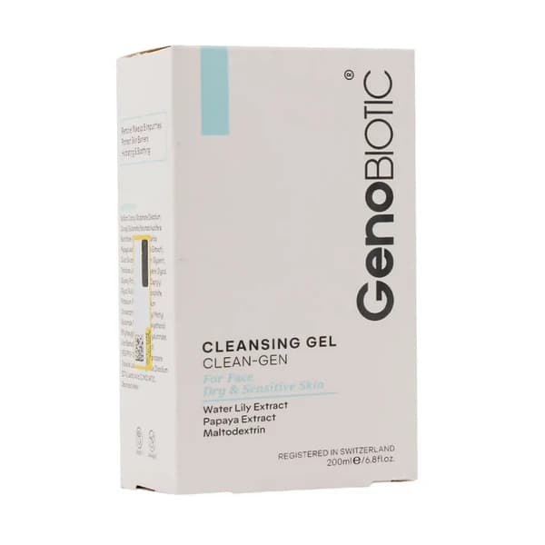 ژل شستشو صورت پوست خشک و حساس ژنوبایوتیک 200 میلیلیتر GenoBiotic — تصویر ۳