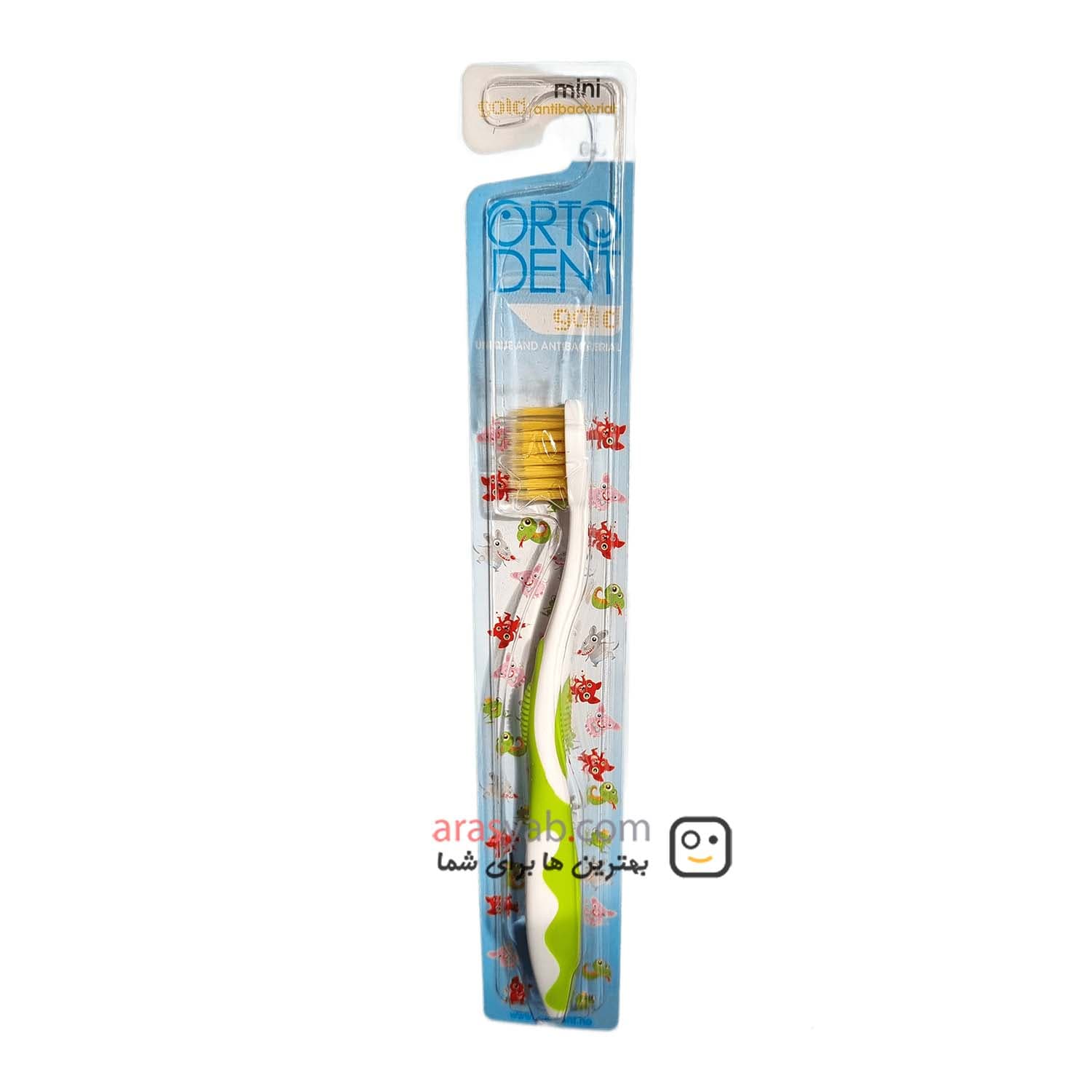 مسواک آنتی باکتریال بچه گانه ارتودنت مدل mini برای زیر 5 سال