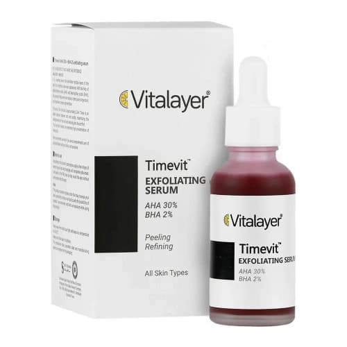 سرم لایهبردار قوی AHA 30% و BHA 2% تایمویت ویتالیر 30 میلیلیتر Vitalayer — تصویر ۲