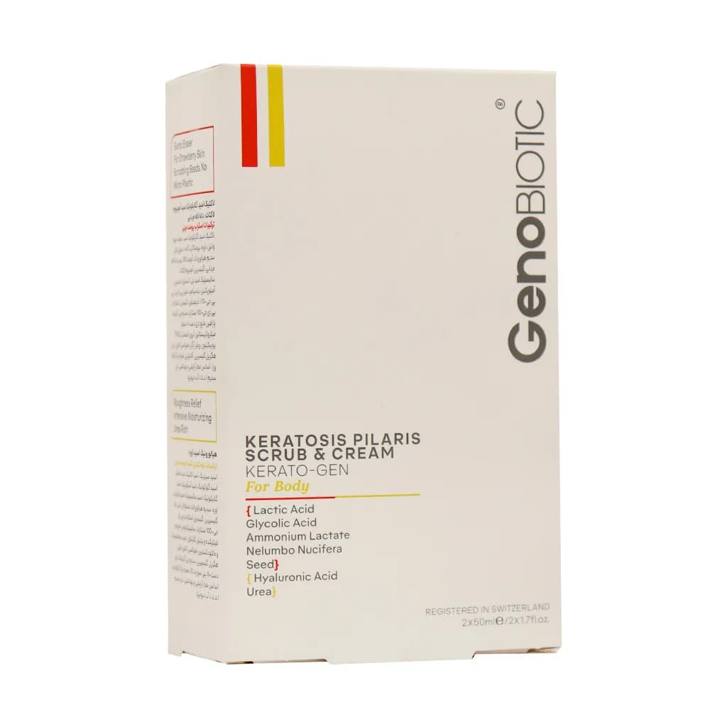 پک اسکراب و کرم کنترل کننده پوست مرغی بدن ژنوبایوتیک 100 میلی‌لیتر GenoBiotic