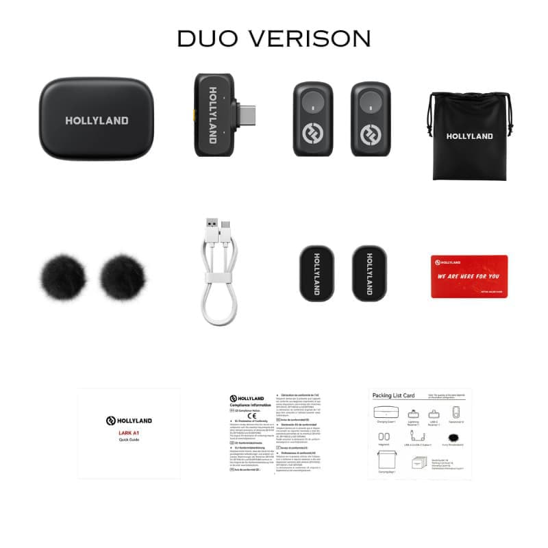 میکروفون یقه ای بی سیم Hollyland LARK A1 Duo 2-Person Wireless Microphone — تصویر ۹
