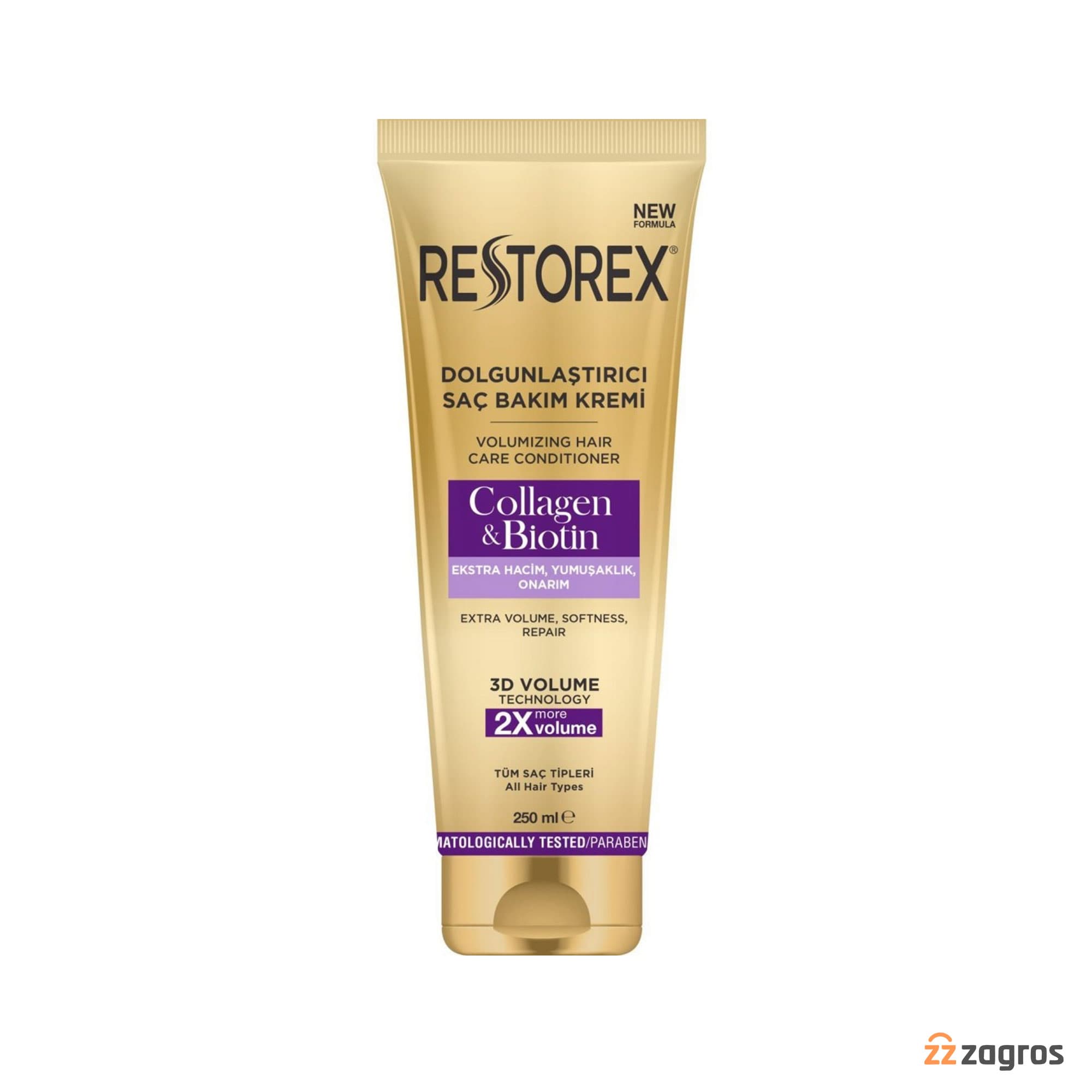 ماسک مو رستورکس RTSTOREX حاوی کلاژن و بیوتین حجم 250 میل — تصویر ۳