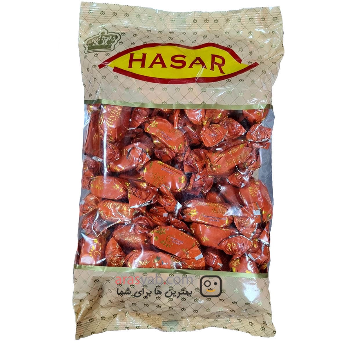 شکلات پذیرایی هاسار hasar نارنجی مدل Altyn Guyz بسته 1 کیلویی