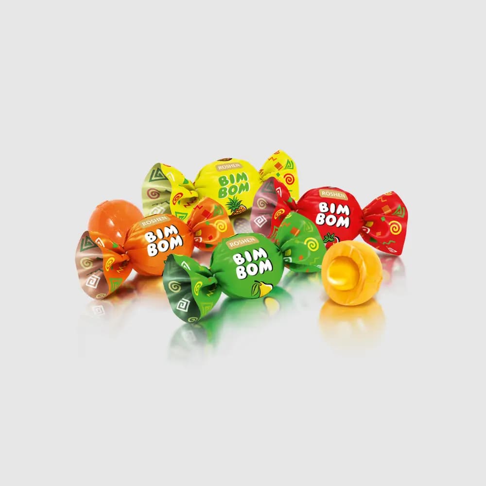 آبنبات بیم بوم روشن ROSHEN میکس میوه بسته 1 کیلویی — تصویر ۴
