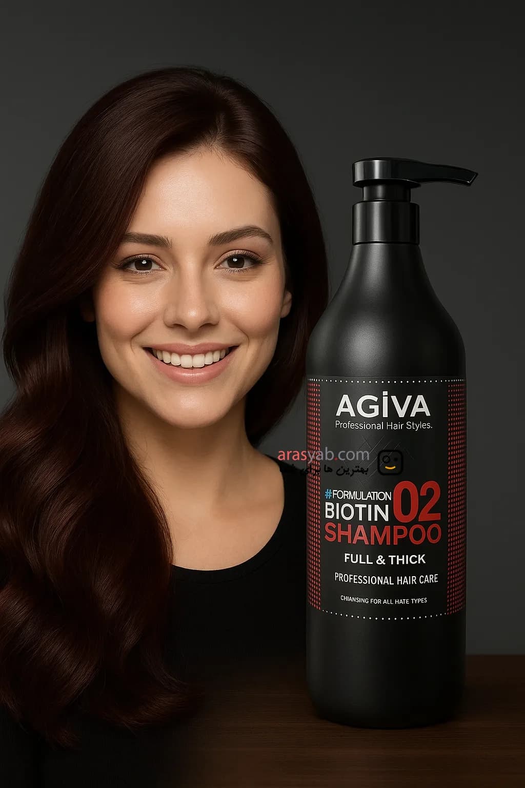 شامپو سر آگیوا مدل Biotin 02 بیوتین مناسب انواع مو حجم 1 لیتر — تصویر ۳