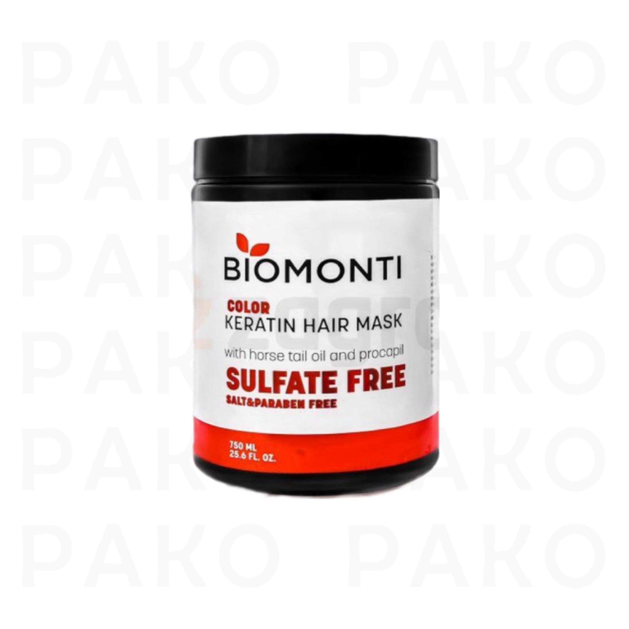 ماسک بدون سولفات بیومونتی Biomonti حاوی کلاژن و کراتین حجم 750 میل — تصویر ۱۱