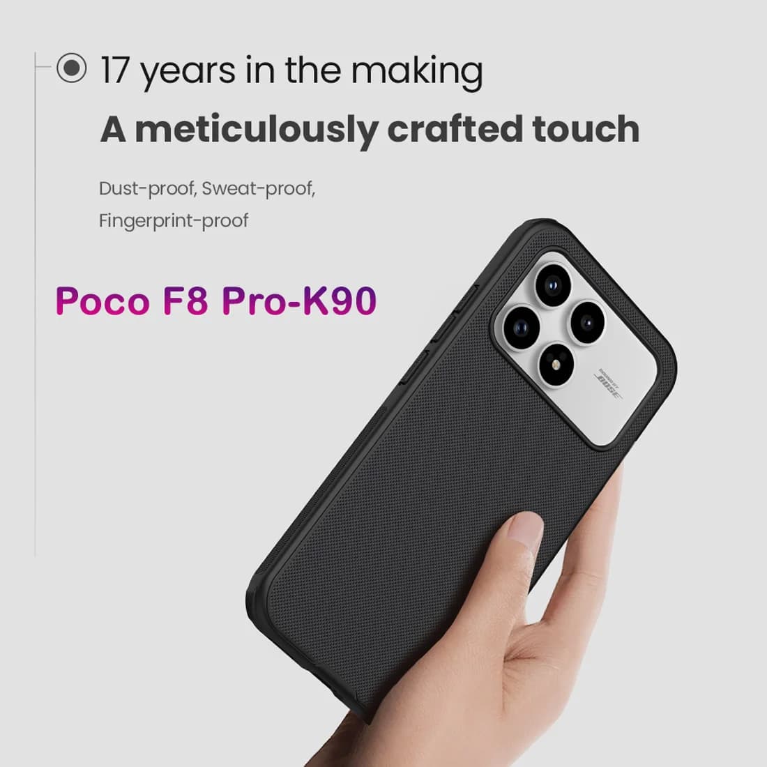 قاب ضدضربه مگنتی Redmi K90 مارک نیلکین مدل Super Frosted Shield Pro Magnetic — تصویر ۴