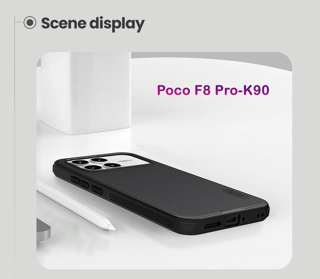 قاب ضدضربه مگنتی Redmi K90 مارک نیلکین مدل Super Frosted Shield Pro Magnetic — تصویر ۶