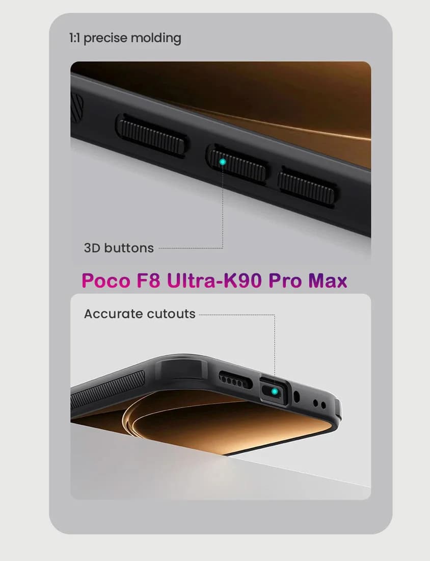 قاب ضدضربه Poco F8 Ultra مارک نیلکین مدل Super Frosted Shield Pro — تصویر ۶