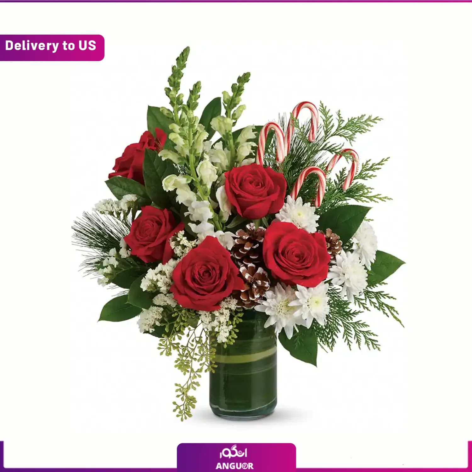 (Delivery to USA) Candy Cane Bouquet — تصویر ۲