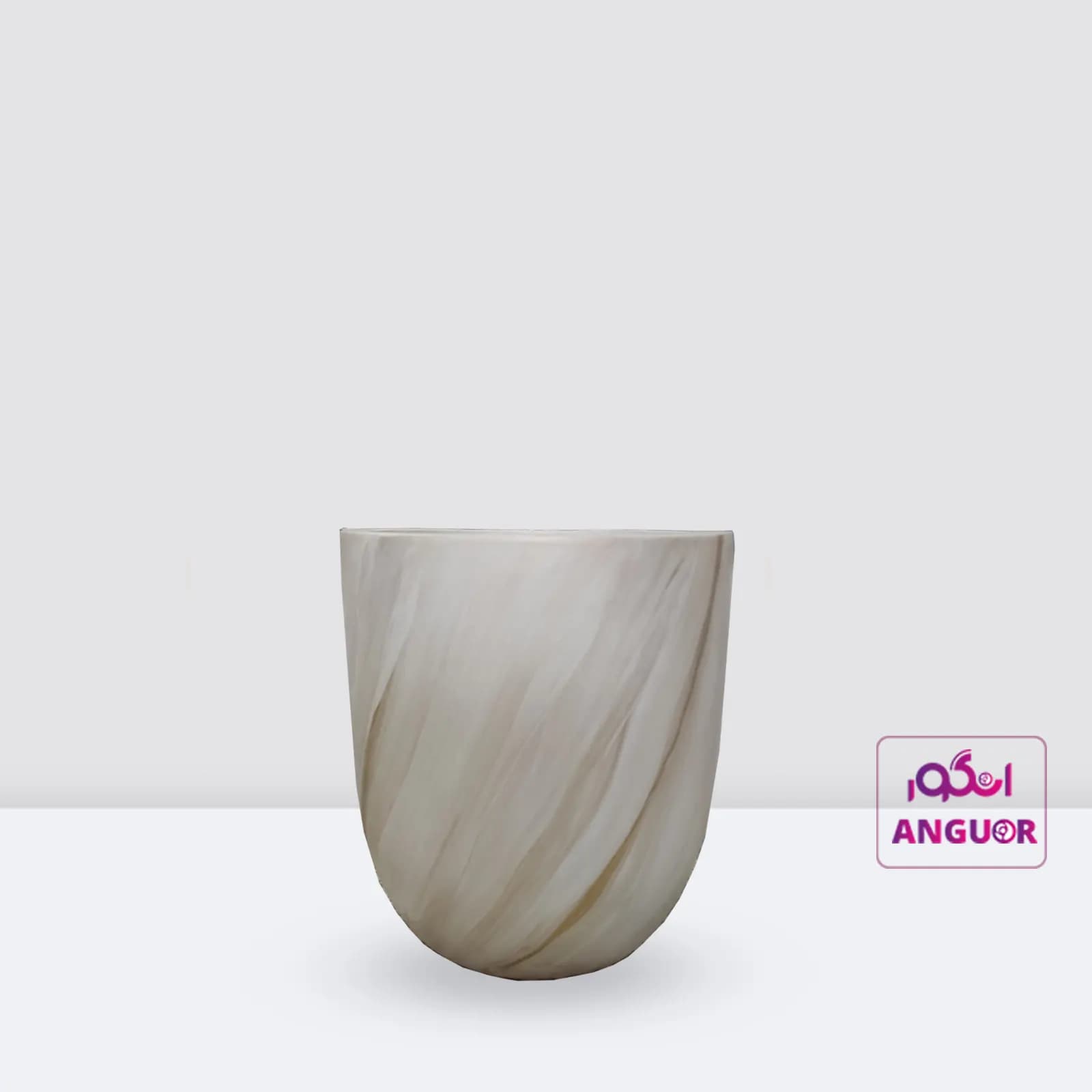 گلدان فایبر گلاس طرح سنگ ( 55 سانتی متری)