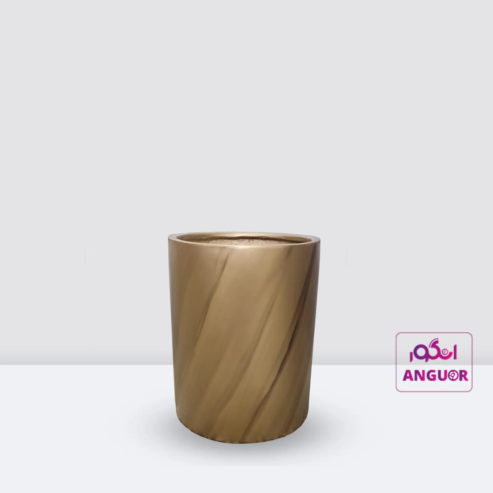 گلدان فایبر گلاس طرح چوب ( 45 سانتی متری)